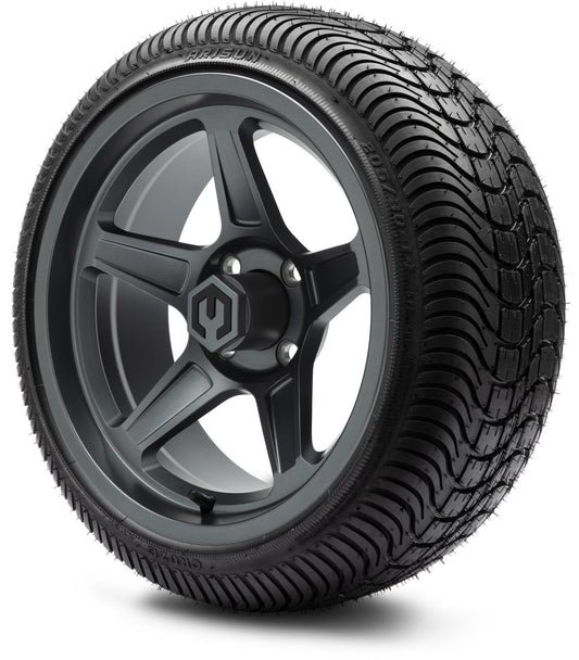 MODZ® 14" Drift Gunmetal Wheels & Street Tires Combo (Arisun Cruze 205/30-14)
