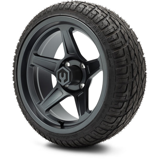 MODZ® 14" Drift Gunmetal Wheels & Street Tires Combo (Arisun X-Sport 205/30-14)