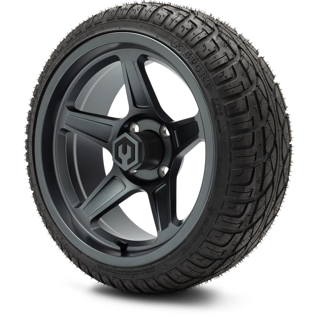MODZ® 14" Drift Gunmetal Wheels & Street Tires Combo (Arisun Cruze 205/30-14)