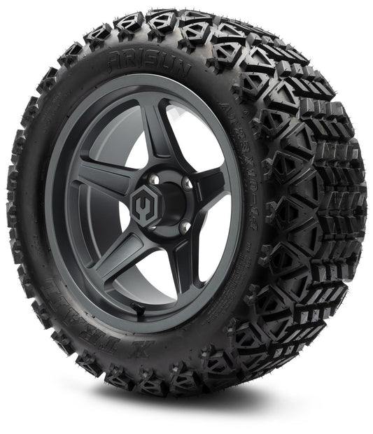 MODZ® 14" Drift Gunmetal Wheels & Off-Road Tires Combo (Arisun X-Trail All-Terrain 23x10-14)