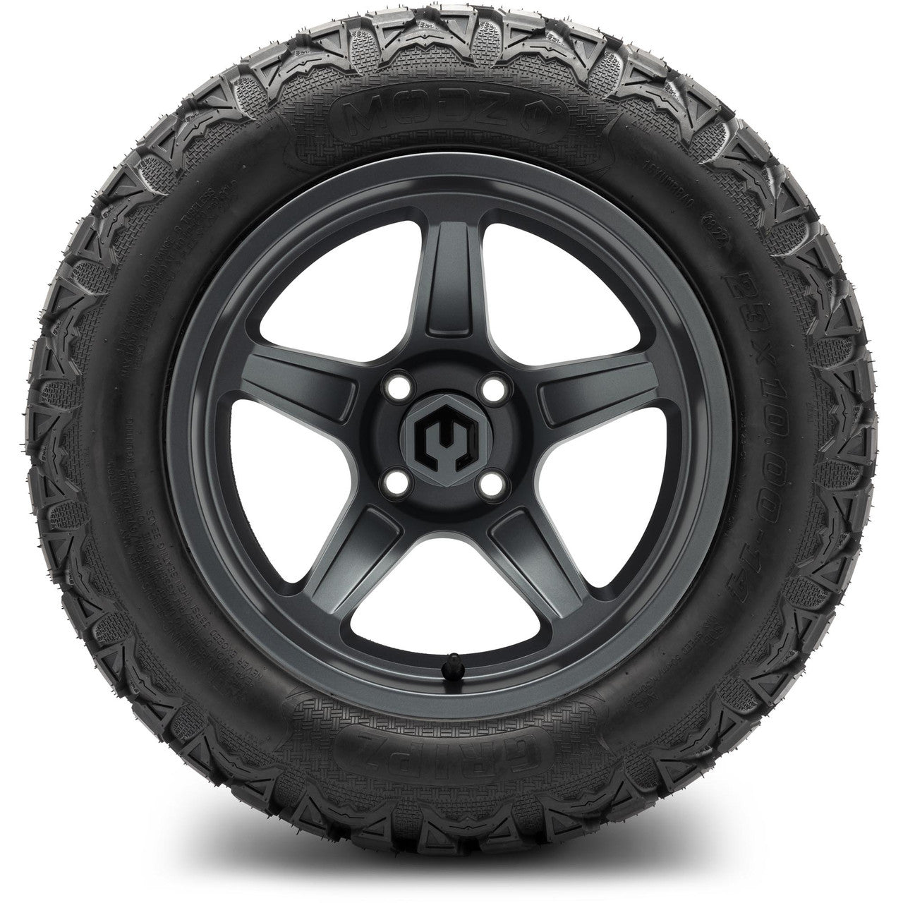 MODZ® 14" Drift Gunmetal Wheels & Off-Road Tires Combo (Arisun X-Armory All-Terrain 23x10-14 Radial)