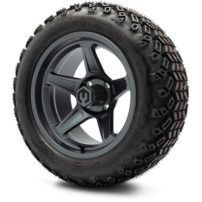 MODZ® 14" Drift Gunmetal Wheels & Off-Road Tires Combo (Xcomp Gladiator 23-10-14 Radial)