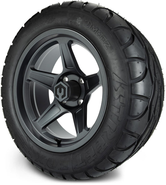 MODZ® 14" Drift Gunmetal Wheels & Street Tires Combo (MODZ Street Fox Radial 23x10-14)