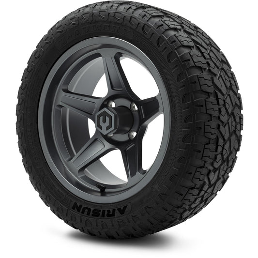 MODZ® 14" Drift Gunmetal Wheels & Off-Road Tires Combo (Arisun X-Armory All-Terrain 23x10-14 Radial)