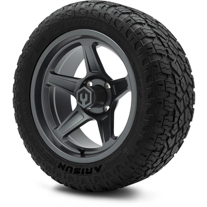 MODZ® 14" Drift Gunmetal Wheels & Off-Road Tires Combo (Xcomp Gladiator 23-10-14 Radial)