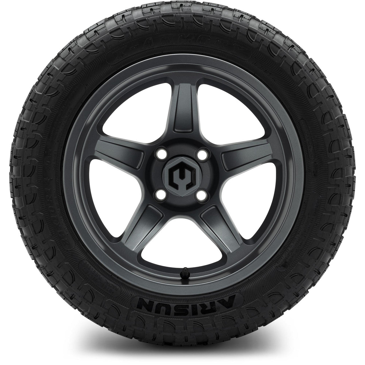 MODZ® 14" Drift Gunmetal Wheels & Off-Road Tires Combo (Arisun X-Armory All-Terrain 23x10-14 Radial)