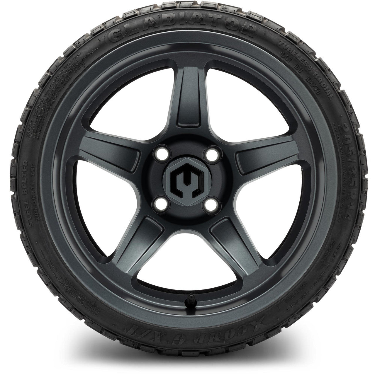 MODZ® 14" Drift Gunmetal Wheels & Off-Road Tires Combo (Arisun X-Trail All-Terrain 23x10-14)