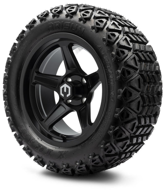 MODZ® 14" Drift Matte Black Wheels & Off-Road Tires Combo (Arisun X-Trail All-Terrain 23x10-14)