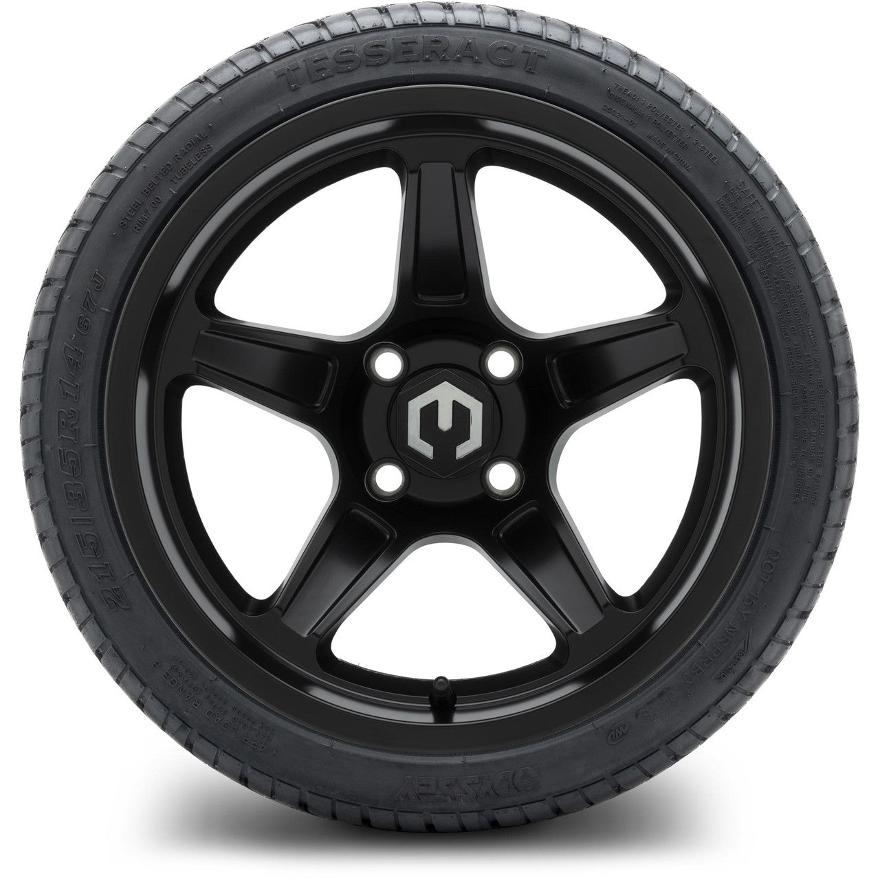 MODZ® 14" Drift Matte Black Wheels & Street Tires Combo (Arisun Cruze 205/30-14)