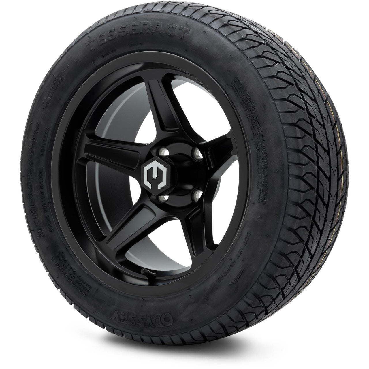MODZ® 14" Drift Matte Black Wheels & Street Tires Combo (Arisun Cruze 205/30-14)