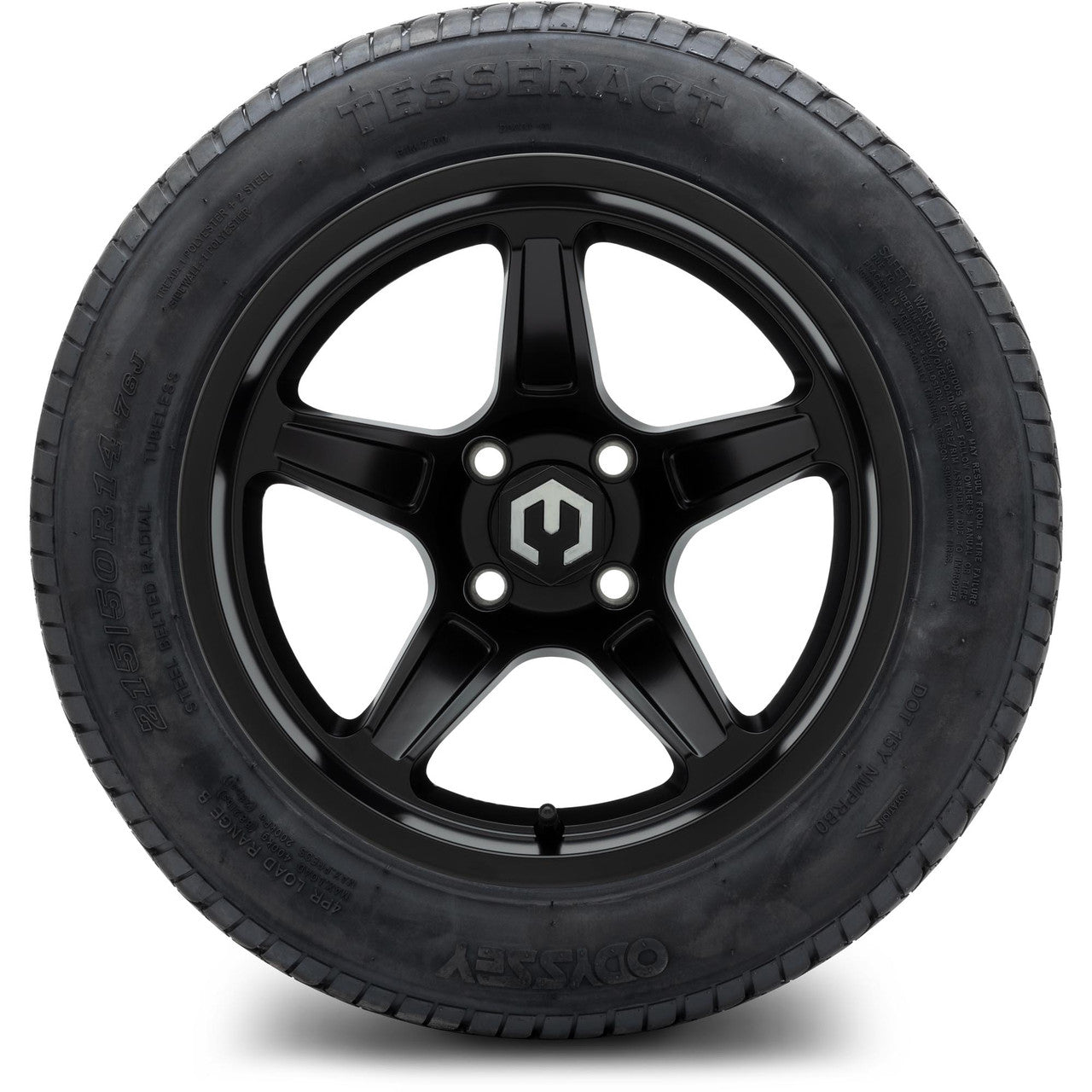 MODZ® 14" Drift Matte Black Wheels & Street Tires Combo (Arisun Cruze 205/30-14)