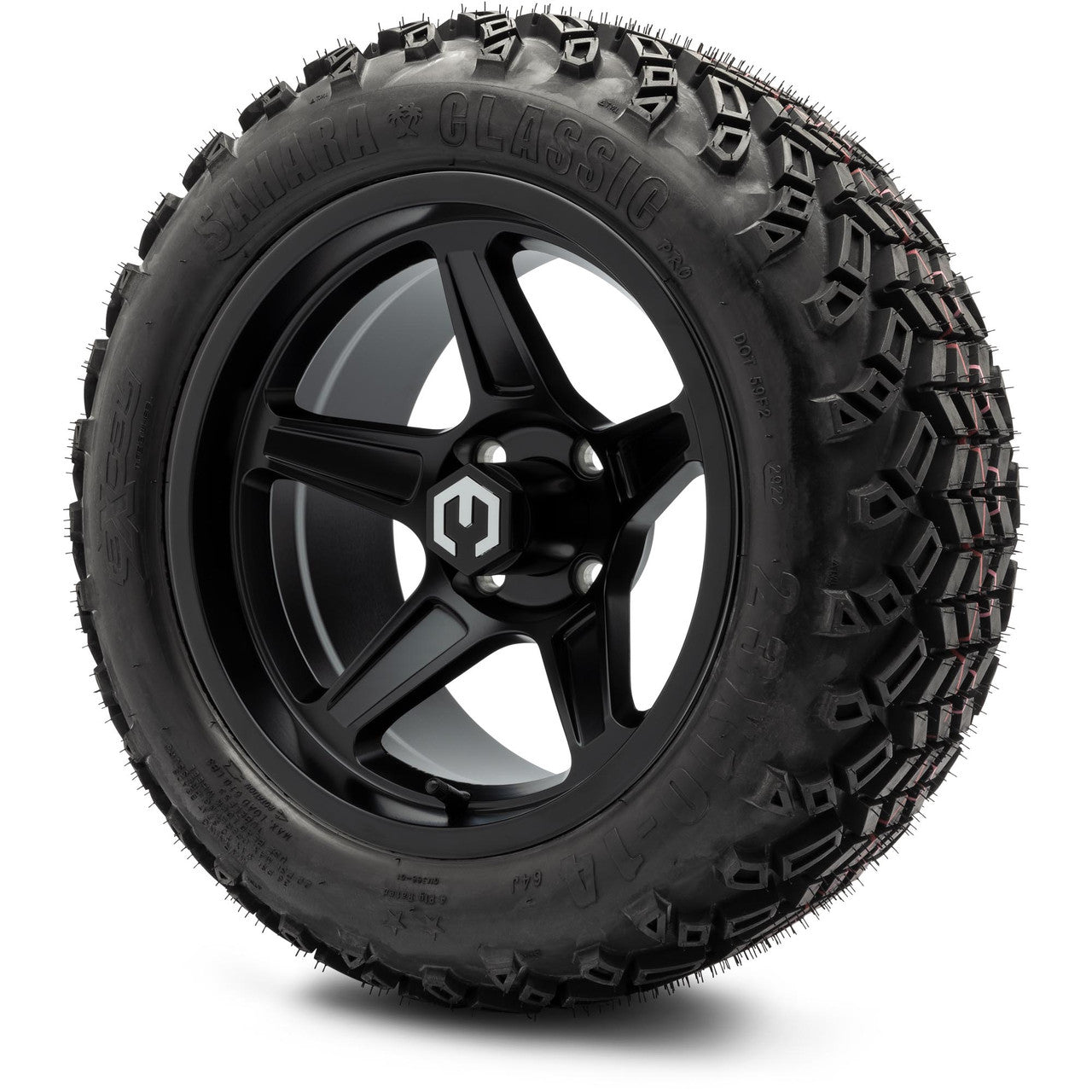 MODZ® 14" Drift Matte Black Wheels & Off-Road Tires Combo (Xcomp Gladiator 23-10-14 Radial)