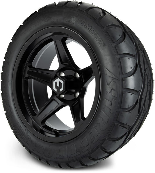 MODZ® 14" Drift Matte Black Wheels & Street Tires Combo (MODZ Street Fox Radial 23x10-14)