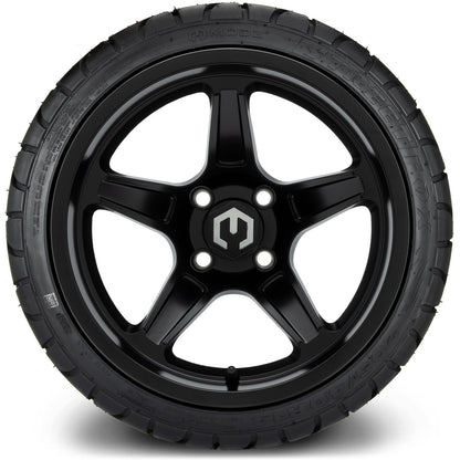 MODZ® 14" Drift Matte Black Wheels & Street Tires Combo (MODZ Street Fox Radial 23x10-14)