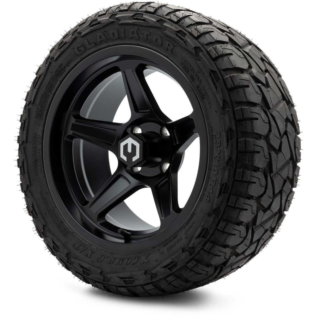 MODZ® 14" Drift Matte Black Wheels & Off-Road Tires Combo (Xcomp Gladiator 23-10-14 Radial)