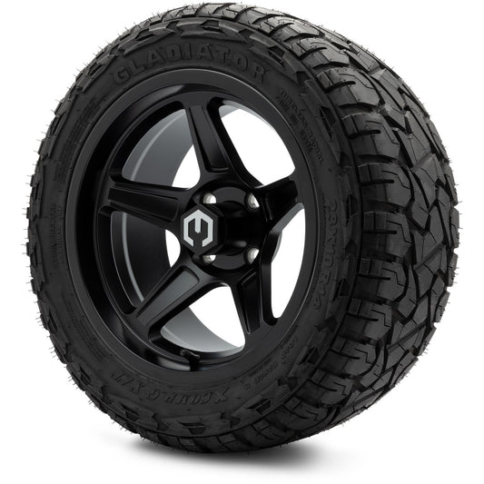 MODZ® 14" Drift Matte Black Wheels & Off-Road Tires Combo (Xcomp Gladiator 23-10-14 Radial)