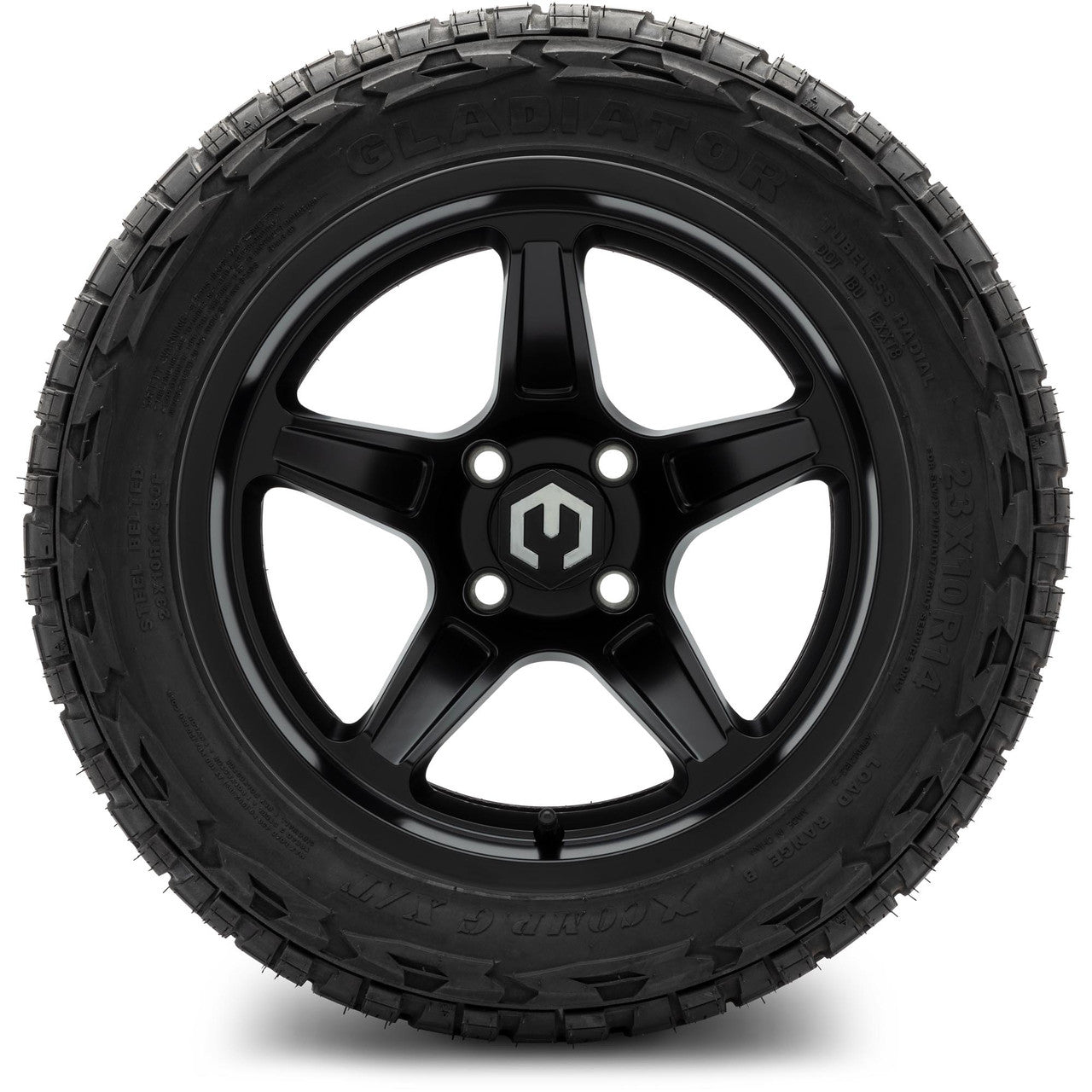MODZ® 14" Drift Matte Black Wheels & Off-Road Tires Combo (Arisun X-Trail All-Terrain 23x10-14)