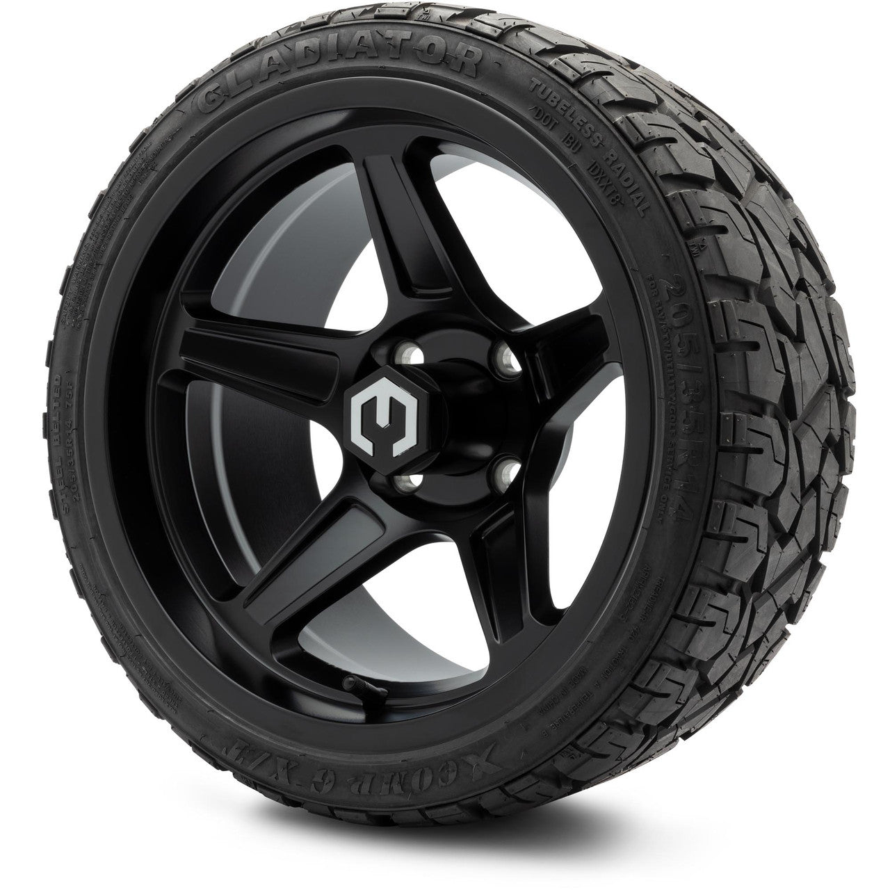 MODZ® 14" Drift Matte Black Wheels & Off-Road Tires Combo (Arisun X-Armory All-Terrain 23x10-14 Radial)
