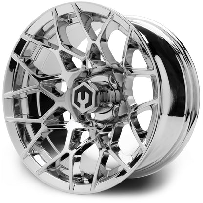 MODZ® 14" Blitz Chrome Wheels & Street Tires Combo (MODZ Guardian 205/30-14)