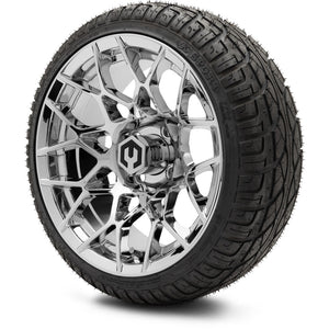MODZ® 14" Blitz Chrome Wheels & Street Tires Combo (Arisun X-Sport 205/30-14)