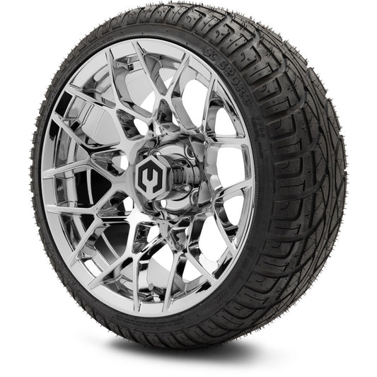MODZ® 14" Blitz Chrome Wheels & Street Tires Combo (Arisun X-Sport 205/30-14)
