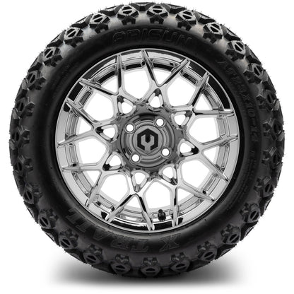 MODZ® 14" Blitz Chrome Wheels & Off-Road Tires Combo (Arisun X-Trail All-Terrain 23x10-14)