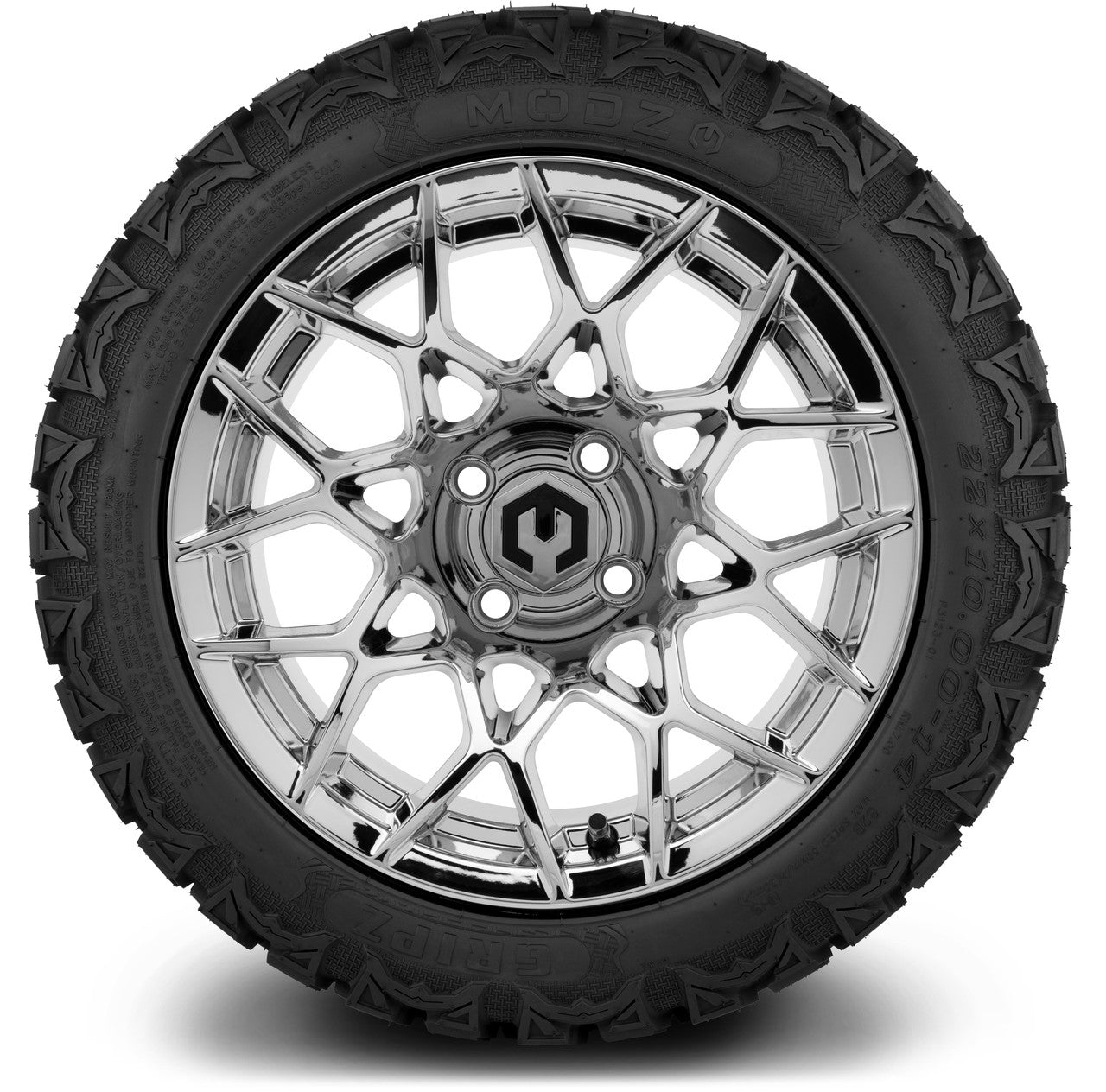 MODZ® 14" Blitz Chrome Wheels & Off-Road Tires Combo (Arisun X-Trail All-Terrain 23x10-14)