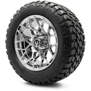 MODZ® 14" Blitz Chrome Wheels & Off-Road Tires Combo (MODZ Gripz 23x10-14)