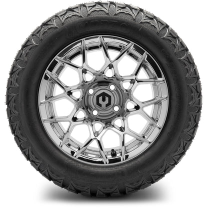 MODZ® 14" Blitz Chrome Wheels & Off-Road Tires Combo (Arisun X-Armory All-Terrain 23x10-14 Radial)