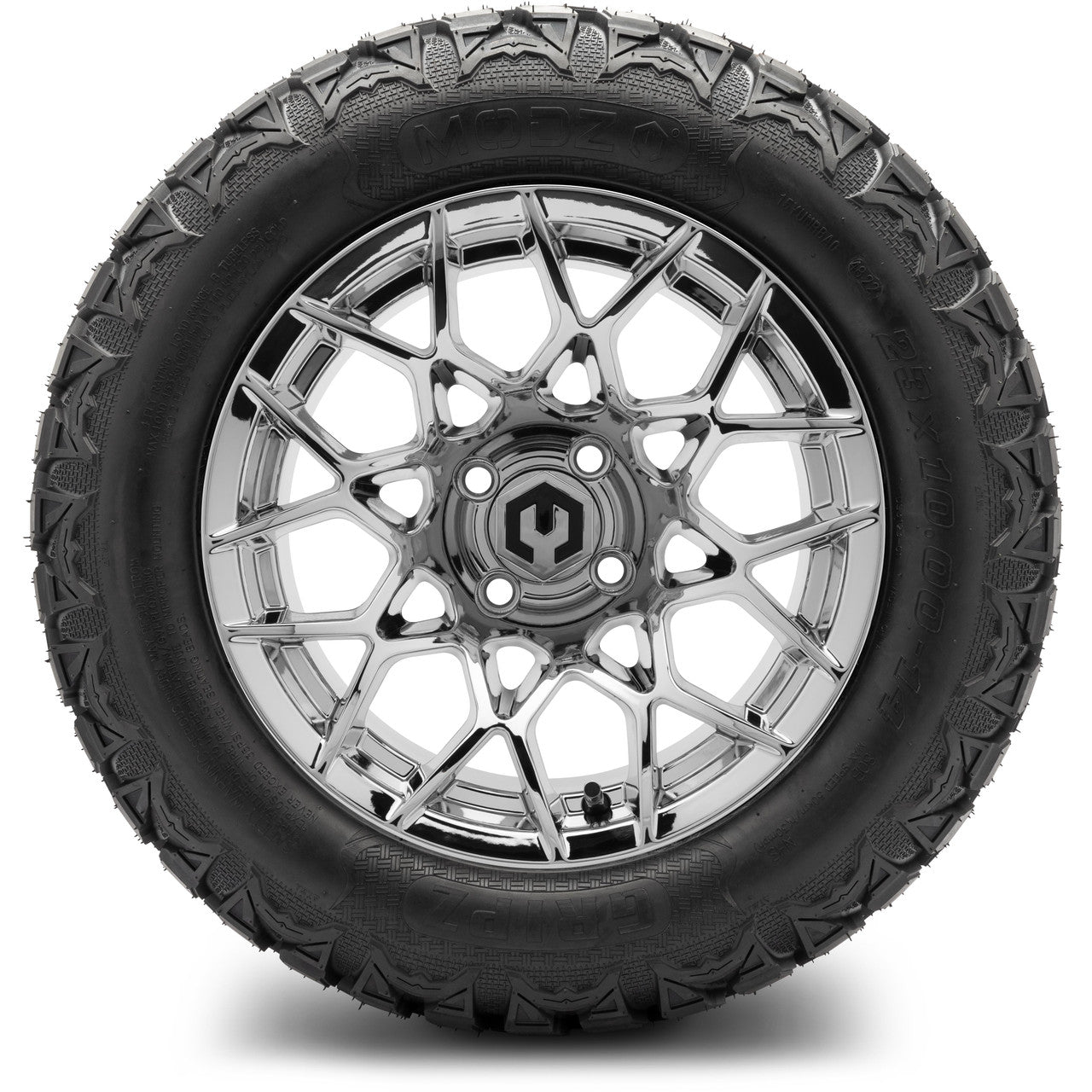 MODZ® 14" Blitz Chrome Wheels & Off-Road Tires Combo (Xcomp Gladiator 23-10-14 Radial)