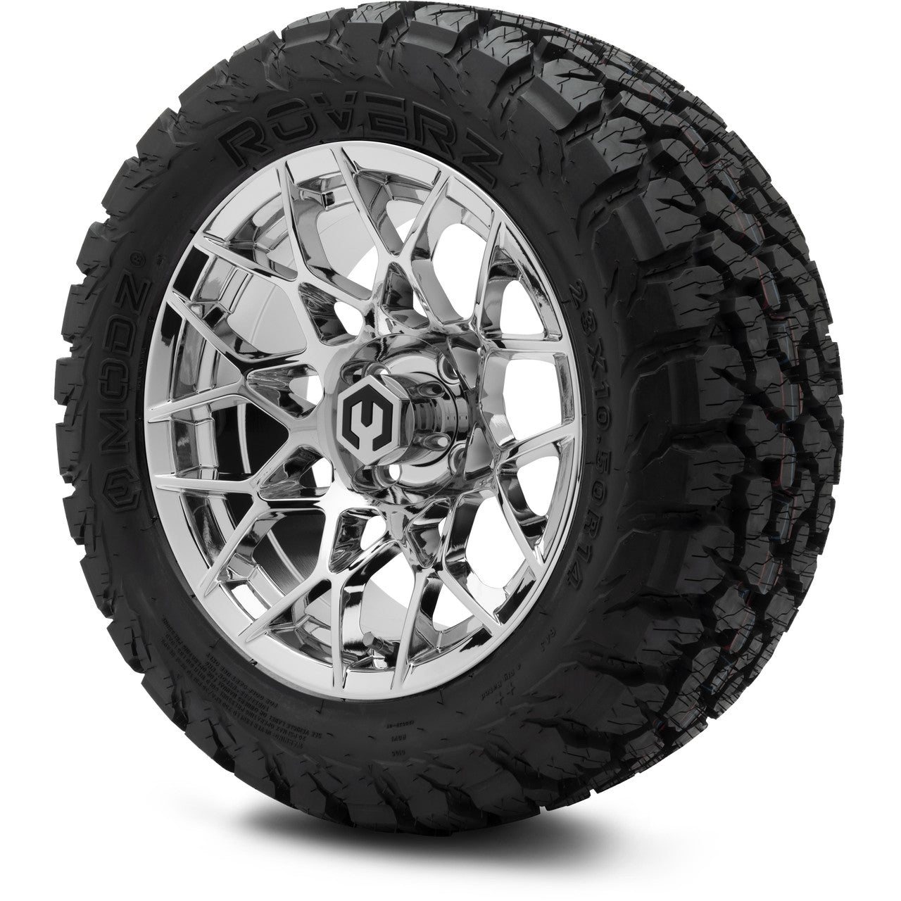 MODZ® 14" Blitz Chrome Wheels & Off-Road Tires Combo (Arisun X-Armory All-Terrain 23x10-14 Radial)