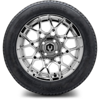 MODZ® 14" Blitz Chrome Wheels & Street Tires Combo (MODZ Street Fox Radial 23x10-14)