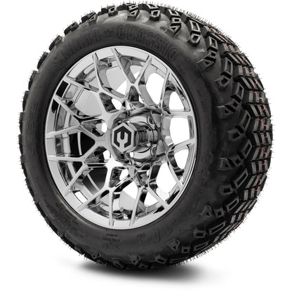 MODZ® 14" Blitz Chrome Wheels & Off-Road Tires Combo (Xcomp Gladiator 23-10-14 Radial)