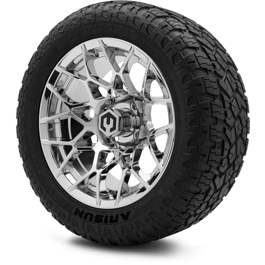 MODZ® 14" Blitz Chrome Wheels & Off-Road Tires Combo (Arisun X-Armory All-Terrain 23x10-14 Radial)