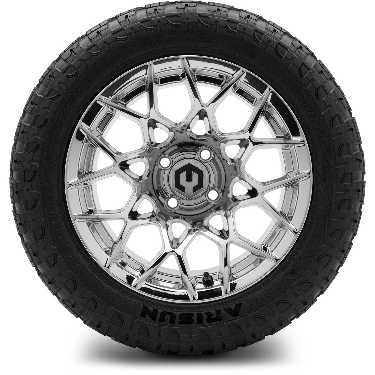 MODZ® 14" Blitz Chrome Wheels & Off-Road Tires Combo (Arisun X-Trail All-Terrain 23x10-14)