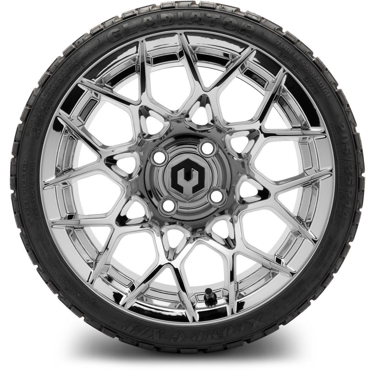 MODZ® 14" Blitz Chrome Wheels & Off-Road Tires Combo (Arisun X-Trail All-Terrain 23x10-14)