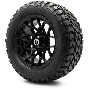 MODZ® 14" Blitz Glossy Black Wheels & Off-Road Tires Combo (MODZ Gripz 23x10-14)