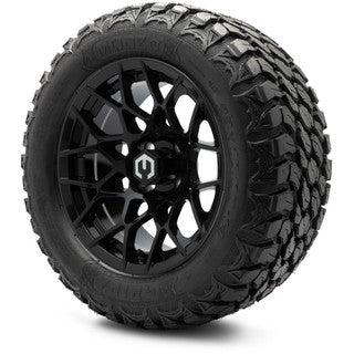 MODZ® 14" Blitz Glossy Black Wheels & Off-Road Tires Combo (MODZ Gripz 23x10-14)
