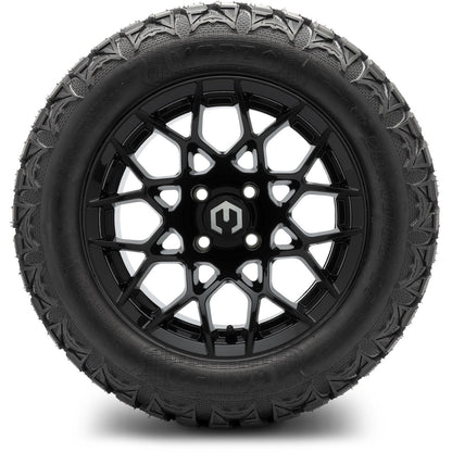 MODZ® 14" Blitz Glossy Black Wheels & Off-Road Tires Combo (Arisun X-Armory All-Terrain 23x10-14 Radial)