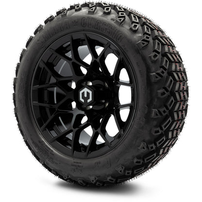 MODZ® 14" Blitz Glossy Black Wheels & Off-Road Tires Combo (Arisun X-Trail All-Terrain 23x10-14)