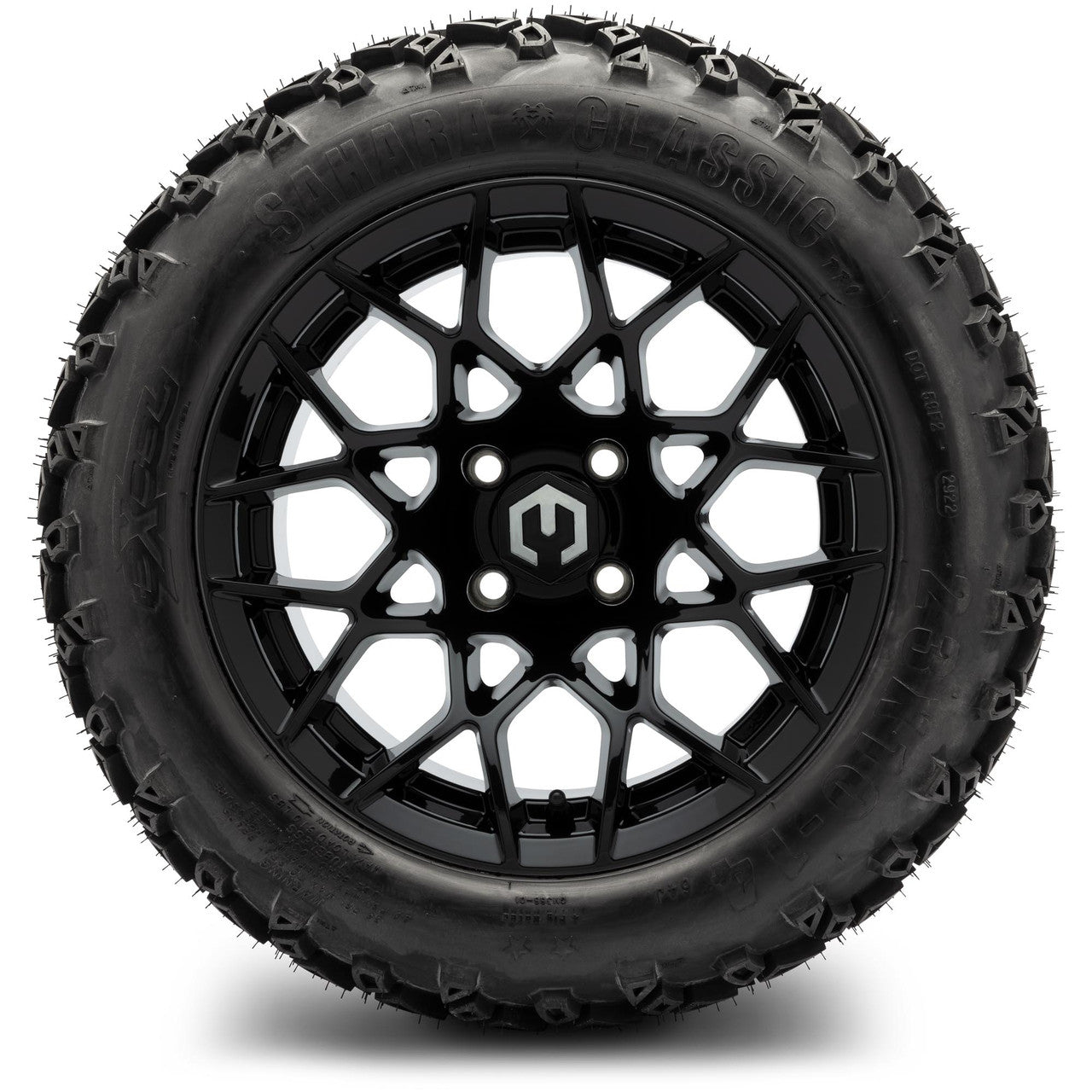 MODZ® 14" Blitz Glossy Black Wheels & Off-Road Tires Combo (Arisun X-Trail All-Terrain 23x10-14)
