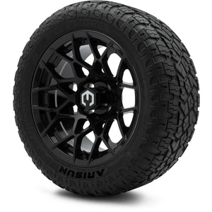 MODZ® 14" Blitz Glossy Black Wheels & Off-Road Tires Combo (Arisun X-Armory All-Terrain 23x10-14 Radial)