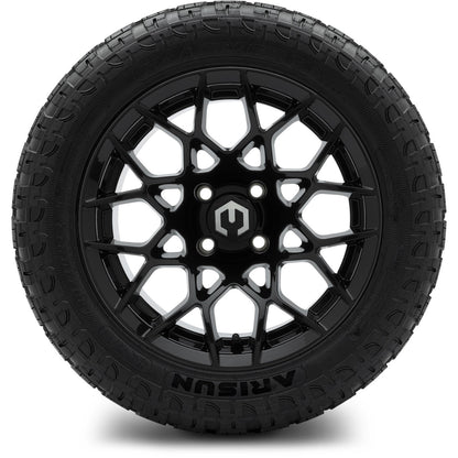MODZ® 14" Blitz Glossy Black Wheels & Off-Road Tires Combo (Arisun X-Trail All-Terrain 23x10-14)