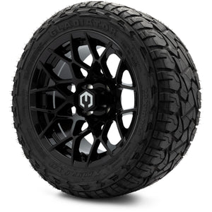MODZ® 14" Blitz Glossy Black Wheels & Off-Road Tires Combo (Xcomp Gladiator 23-10-14 Radial)