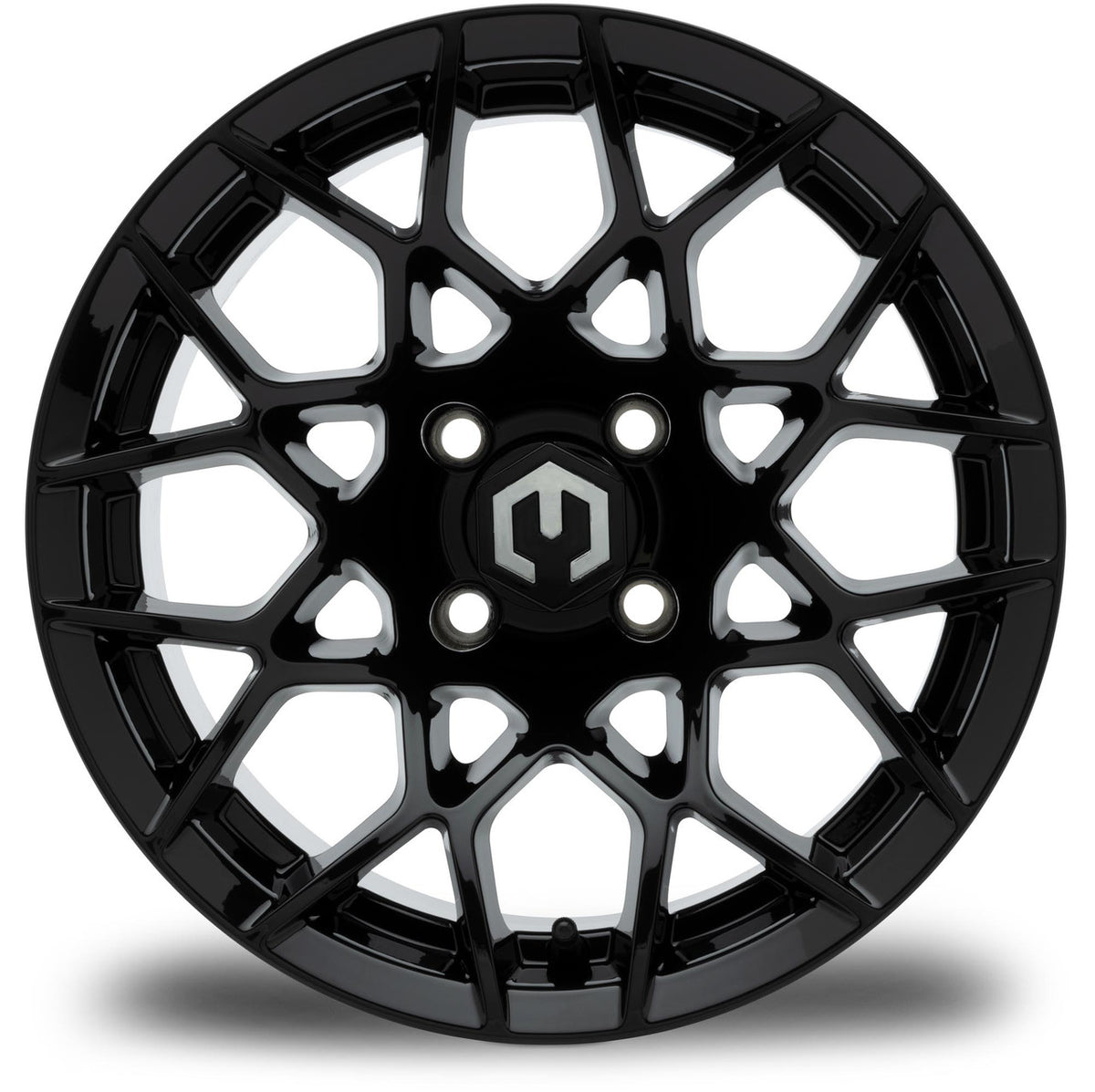 MODZ® 14" Blitz Glossy Black Wheels & Off-Road Tires Combo (Arisun X-Armory All-Terrain 23x10-14 Radial)