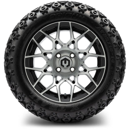 MODZ® 14" Blitz Machined Black Wheels & Off-Road Tires Combo (Arisun X-Armory All-Terrain 23x10-14 Radial)