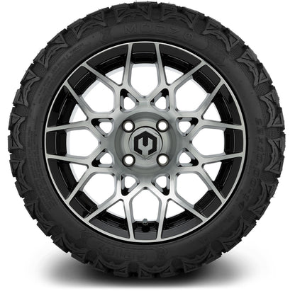 MODZ® 14" Blitz Machined Black Wheels & Off-Road Tires Combo (Arisun X-Armory All-Terrain 23x10-14 Radial)