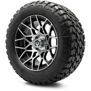 MODZ® 14" Blitz Machined Black Wheels & Off-Road Tires Combo (MODZ Gripz 23x10-14)