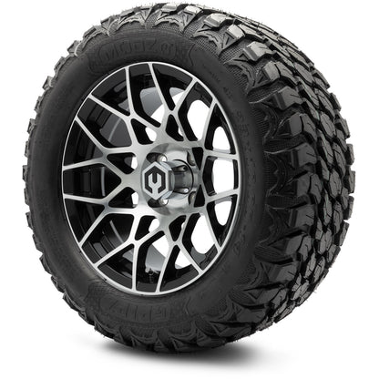 MODZ® 14" Blitz Machined Black Wheels & Off-Road Tires Combo (Arisun X-Trail All-Terrain 23x10-14)
