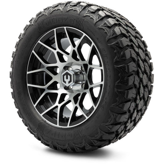 MODZ® 14" Blitz Machined Black Wheels & Off-Road Tires Combo (MODZ Gripz 23x10-14)